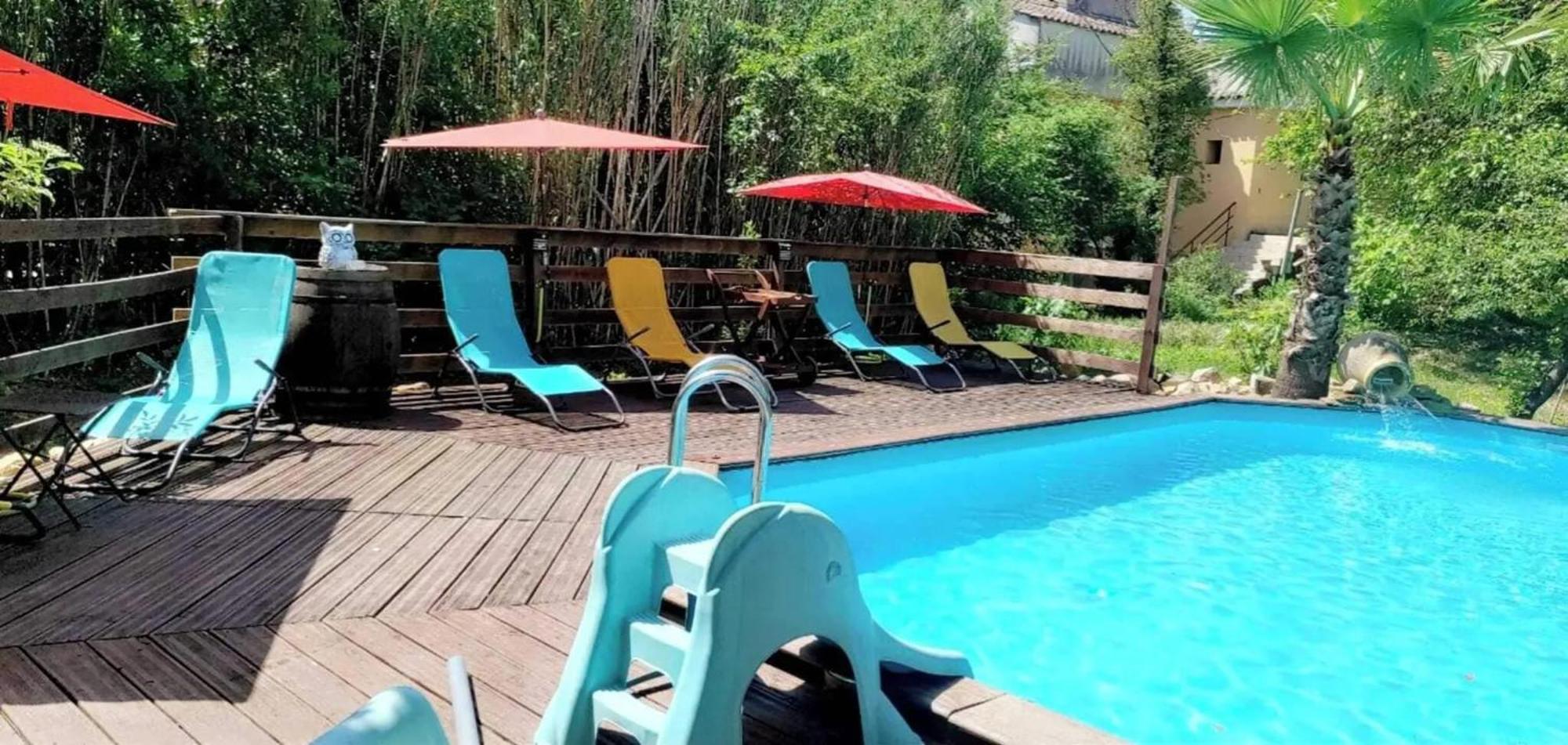 Studio Charmant Dans Un Ancien Moulin Pres D'Orange 30 M² Piscine Екстериор снимка